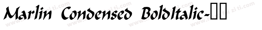 Marlin Condensed BoldItalic字体转换